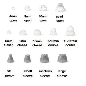 Signia Siemens Click Domes and sleeves 2.0 all sizes and styles shown