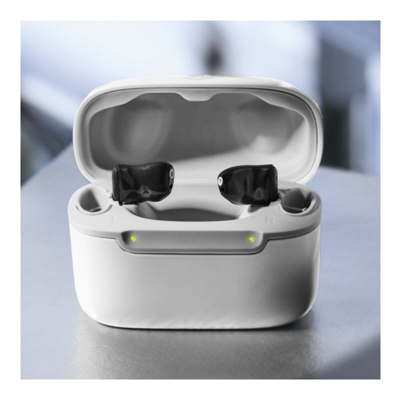 Signia Insio Charge & Go IX hearing aids with charger