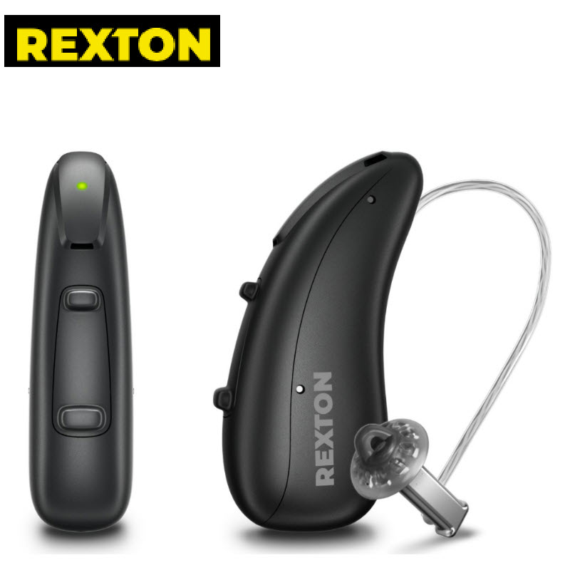 Rexton Reach R Plus Hearing Aid front and side view