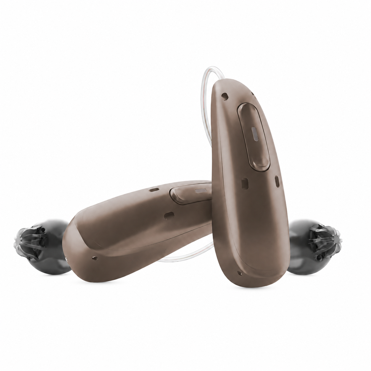 Phonak Infinio Ultra Sphere I90 rechargeable hearing aids with easy guard domes